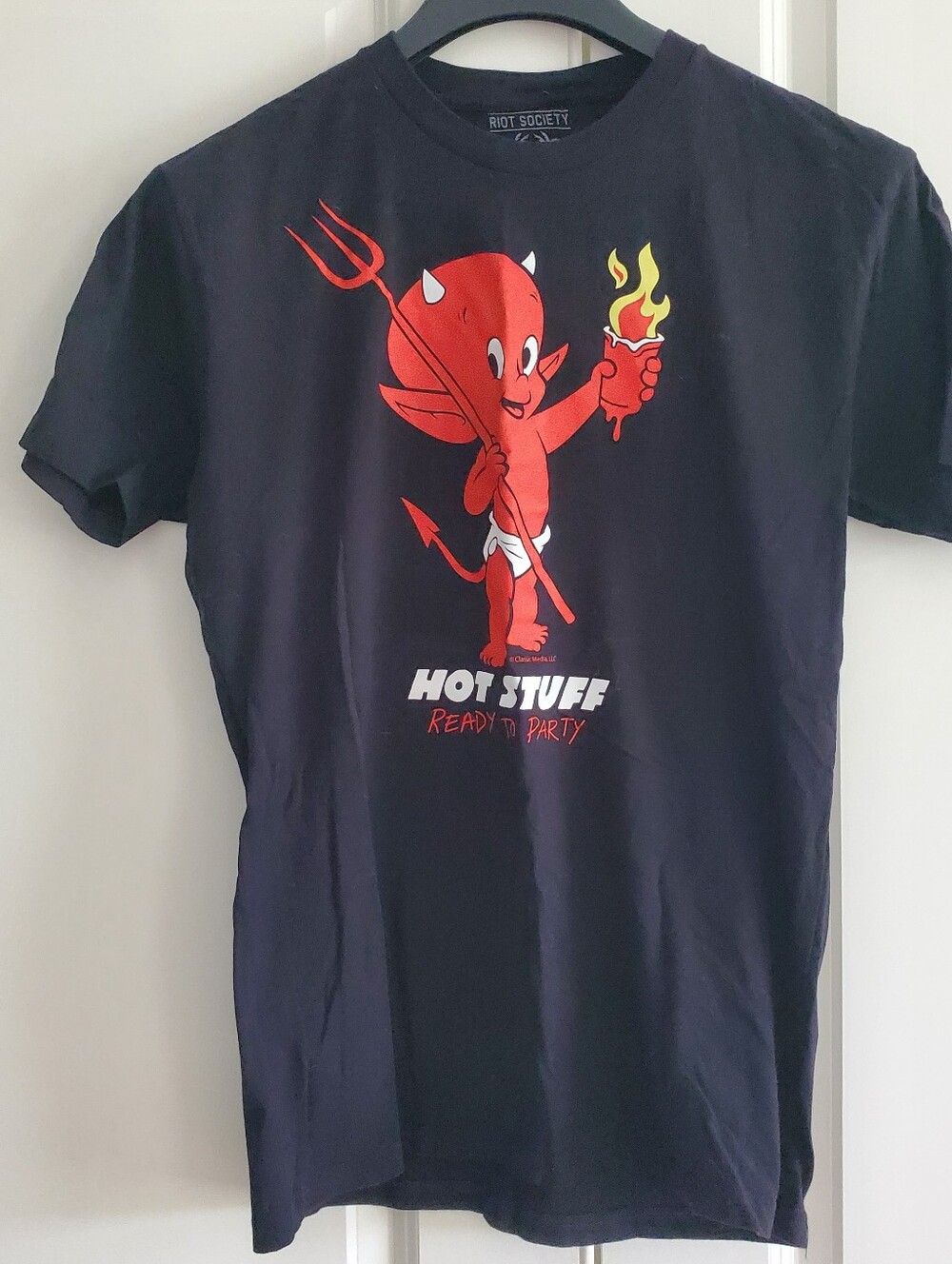 Riot Society Devil Hot Stuff Ready to Party Adult MedGraphic Tee Tshirt Cotton